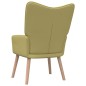 vidaXL Relaxsessel mit Hocker Grün Stoff vidaXL Relaxsessel mit Hocker Grün Stoff