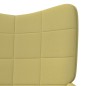 vidaXL Relaxsessel mit Hocker Grün Stoff vidaXL Relaxsessel mit Hocker Grün Stoff