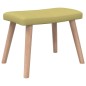 vidaXL Relaxsessel mit Hocker Grün Stoff vidaXL Relaxsessel mit Hocker Grün Stoff