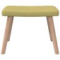 vidaXL Relaxsessel mit Hocker Grün Stoff vidaXL Relaxsessel mit Hocker Grün Stoff