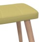 vidaXL Relaxsessel mit Hocker Grün Stoff vidaXL Relaxsessel mit Hocker Grün Stoff