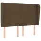 vidaXL Kopfteil mit Ohren Dunkelbraun 147x23x118/128 cm Stoff vidaXL Kopfteil mit Ohren Dunkelbraun 147x23x118/128 cm Stoff