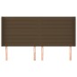vidaXL Kopfteil mit Ohren Dunkelbraun 183x16x118/128 cm Stoff