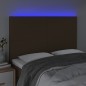 vidaXL LED Kopfteil Dunkelbraun 144x5x118/128 cm Stoff vidaXL LED Kopfteil Dunkelbraun 144x5x118/128 cm Stoff