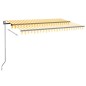 Gelenkarmmarkise Automatisch 450x300 cm Gelb und Weiß Gelenkarmmarkise Automatisch 450x300 cm Gelb und Weiß