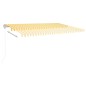 vidaXL Automatische Markise mit LED & Windsensor 500x350 cm Gelb/Weiß vidaXL Automatische Markise mit LED & Windsensor 500x350 cm Gelb/Weiß