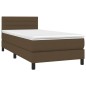 vidaXL Boxspringbett mit Matratze & LED Dunkelbraun 80x200 cm Stoff vidaXL Boxspringbett mit Matratze & LED Dunkelbraun 80x200 cm Stoff