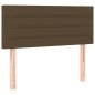 vidaXL Boxspringbett mit Matratze & LED Dunkelbraun 80x200 cm Stoff vidaXL Boxspringbett mit Matratze & LED Dunkelbraun 80x200 cm Stoff