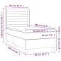 vidaXL Boxspringbett mit Matratze & LED Dunkelbraun 90x200 cm Stoff vidaXL Boxspringbett mit Matratze & LED Dunkelbraun 90x200 cm Stoff