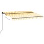 Gelenkarmmarkise Einziehbar mit LED 350x250 cm Gelb und Weiß Gelenkarmmarkise Einziehbar mit LED 350x250 cm Gelb und Weiß