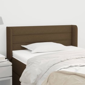 vidaXL Kopfteil mit Ohren Dunkelbraun 83x16x78/88 cm Stoff