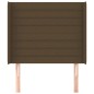 vidaXL Kopfteil mit Ohren Dunkelbraun 93x16x118/128 cm Stoff