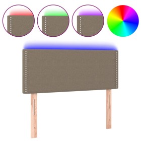 vidaXL LED Kopfteil Taupe 80x5x78/88 cm Stoff