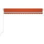 Automatische Markise mit LED & Windsensor 450x350 Orange/Braun Automatische Markise mit LED & Windsensor 450x350 Orange/Braun