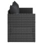 vidaXL 3-Sitzer-Gartensofa mit Kissen Schwarz Poly Rattan vidaXL 3-Sitzer-Gartensofa mit Kissen Schwarz Poly Rattan