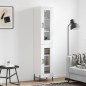 Highboard Hochglanz-Weiß 34,5x34x180 cm Holzwerkstoff Highboard Hochglanz-Weiß 34,5x34x180 cm Holzwerkstoff