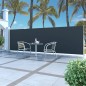 vidaXL Ausziehbare Seitenmarkise 160x500 cm Schwarz vidaXL Ausziehbare Seitenmarkise 160x500 cm Schwarz