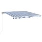 Automatische Markise mit LED & Windsensor 450x350 Blau und Weiß Automatische Markise mit LED & Windsensor 450x350 Blau und Weiß