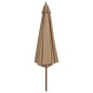 vidaXL Sonnenschirm mit Holzmast 350 cm Taupe vidaXL Sonnenschirm mit Holzmast 350 cm Taupe