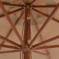 vidaXL Sonnenschirm mit Holzmast 350 cm Taupe vidaXL Sonnenschirm mit Holzmast 350 cm Taupe