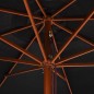 vidaXL Sonnenschirm mit Holzmast 350 cm Schwarz vidaXL Sonnenschirm mit Holzmast 350 cm Schwarz