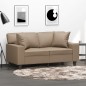 vidaXL 2-Sitzer-Sofa mit Zierkissen Cappuccino-Braun 120 cm Kunstleder vidaXL 2-Sitzer-Sofa mit Zierkissen Cappuccino-Braun 120 cm Kunstleder