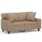 vidaXL 2-Sitzer-Sofa mit Zierkissen Cappuccino-Braun 120 cm Kunstleder vidaXL 2-Sitzer-Sofa mit Zierkissen Cappuccino-Braun 120 cm Kunstleder