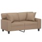 vidaXL 2-Sitzer-Sofa mit Zierkissen Cappuccino-Braun 120 cm Kunstleder vidaXL 2-Sitzer-Sofa mit Zierkissen Cappuccino-Braun 120 cm Kunstleder