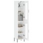 Highboard Hochglanz-Weiß 34,5x34x180 cm Holzwerkstoff Highboard Hochglanz-Weiß 34,5x34x180 cm Holzwerkstoff