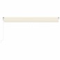 vidaXL Automatische Markise mit LED & Windsensor 600x350 cm Creme vidaXL Automatische Markise mit LED & Windsensor 600x350 cm Creme