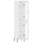 Highboard Hochglanz-Weiß 34,5x34x180 cm Holzwerkstoff Highboard Hochglanz-Weiß 34,5x34x180 cm Holzwerkstoff