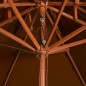 vidaXL Sonnenschirm mit Doppeldach und Holzmast Terrakotta-Rot 270 cm vidaXL Sonnenschirm mit Doppeldach und Holzmast Terrakotta-Rot 270 cm