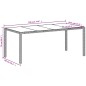 vidaXL Gartentisch mit Glasplatte Weiß 190x90x75 cm Poly Rattan vidaXL Gartentisch mit Glasplatte Weiß 190x90x75 cm Poly Rattan