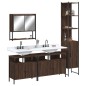 vidaXL 4-tlg. Badmöbel-Set Braun Eichen-Optik Holzwerkstoff vidaXL 4-tlg. Badmöbel-Set Braun Eichen-Optik Holzwerkstoff