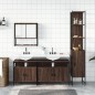 vidaXL 4-tlg. Badmöbel-Set Braun Eichen-Optik Holzwerkstoff vidaXL 4-tlg. Badmöbel-Set Braun Eichen-Optik Holzwerkstoff