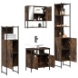 vidaXL 4-tlg. Badmöbel-Set Räuchereiche Holzwerkstoff vidaXL 4-tlg. Badmöbel-Set Räuchereiche Holzwerkstoff