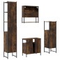 vidaXL 4-tlg. Badmöbel-Set Räuchereiche Holzwerkstoff vidaXL 4-tlg. Badmöbel-Set Räuchereiche Holzwerkstoff