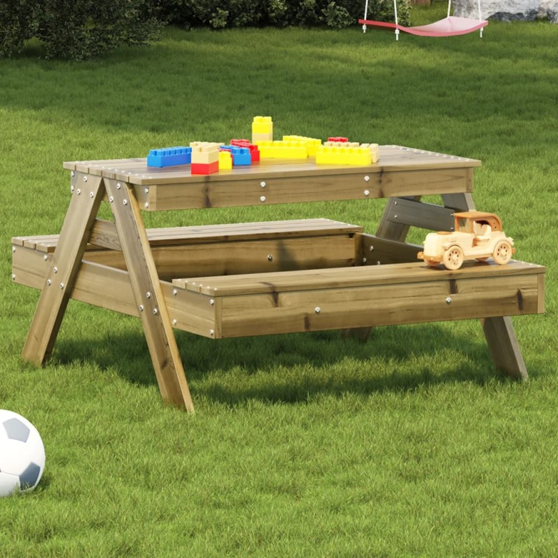 vidaXL Picknicktisch für Kinder 88x97x52 cm Imprägniertes Kiefernholz vidaXL Picknicktisch für Kinder 88x97x52 cm Imprägniertes Kiefernholz