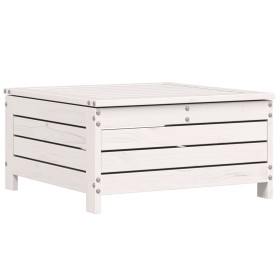 vidaXL Gartenhocker mit Kissen Weiß Massivholz Kiefer