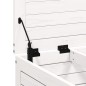 vidaXL Gartenhocker mit Kissen Weiß Massivholz Kiefer vidaXL Gartenhocker mit Kissen Weiß Massivholz Kiefer
