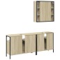 vidaXL 3-tlg. Badmöbel-Set Sonoma-Eiche Holzwerkstoff vidaXL 3-tlg. Badmöbel-Set Sonoma-Eiche Holzwerkstoff
