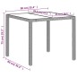 vidaXL Gartentisch mit Glasplatte Hellgrau 90x90x75 cm Poly Rattan vidaXL Gartentisch mit Glasplatte Hellgrau 90x90x75 cm Poly Rattan