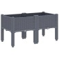 vidaXL Pflanzkasten mit Beinen Grau 80x40x42 cm PP vidaXL Pflanzkasten mit Beinen Grau 80x40x42 cm PP