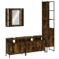 vidaXL 4-tlg. Badmöbel-Set Räuchereiche Holzwerkstoff vidaXL 4-tlg. Badmöbel-Set Räuchereiche Holzwerkstoff