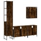 vidaXL 4-tlg. Badmöbel-Set Räuchereiche Holzwerkstoff vidaXL 4-tlg. Badmöbel-Set Räuchereiche Holzwerkstoff