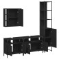 vidaXL 4-tlg. Badmöbel-Set Schwarz Holzwerkstoff vidaXL 4-tlg. Badmöbel-Set Schwarz Holzwerkstoff