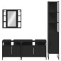 vidaXL 4-tlg. Badmöbel-Set Schwarz Holzwerkstoff vidaXL 4-tlg. Badmöbel-Set Schwarz Holzwerkstoff