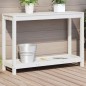 vidaXL Pflanztisch mit Ablage Weiß 108x35x75 cm Massivholz Kiefer vidaXL Pflanztisch mit Ablage Weiß 108x35x75 cm Massivholz Kiefer