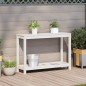 vidaXL Pflanztisch mit Ablage Weiß 108x35x75 cm Massivholz Kiefer vidaXL Pflanztisch mit Ablage Weiß 108x35x75 cm Massivholz Kiefer