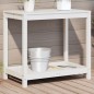 vidaXL Pflanztisch mit Ablage Weiß 82,5x50x75 cm Massivholz Kiefer vidaXL Pflanztisch mit Ablage Weiß 82,5x50x75 cm Massivholz Kiefer
